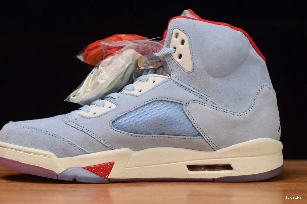Reps TBK x Jordan Air 5 Ice CI1899-400 Blue Room Trophy JSP 0825